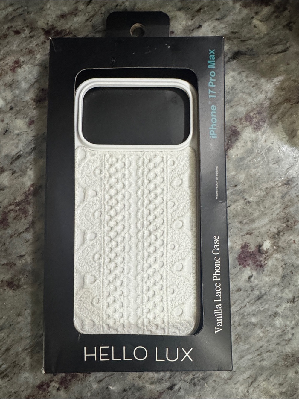 NEW HELLO LUX Vanilla Lace iPhone 17 Pro Max Case - White